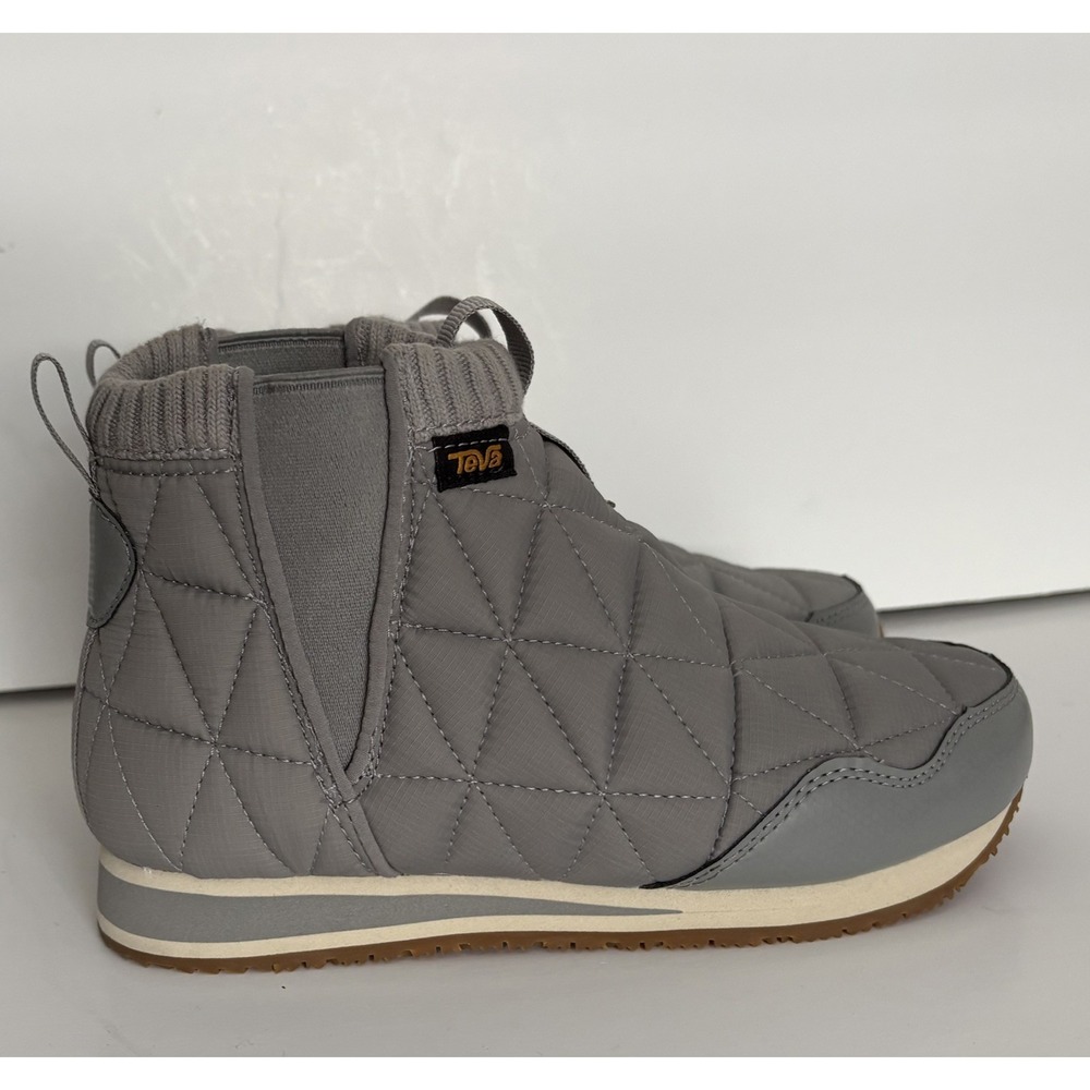 Teva Ember Mid Quilted Pull-On Boot Women's Size 6 Silver Gray 1106209